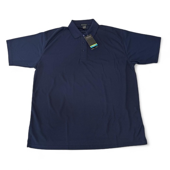 NWT Rivers End Polo Shirt Mens 2XL Navy Blue UPF 30+ - Picture 1 of 6